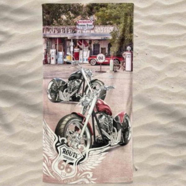 Toalha de Praia Microfibra Mota Harley Davidson 180 x 100 cm