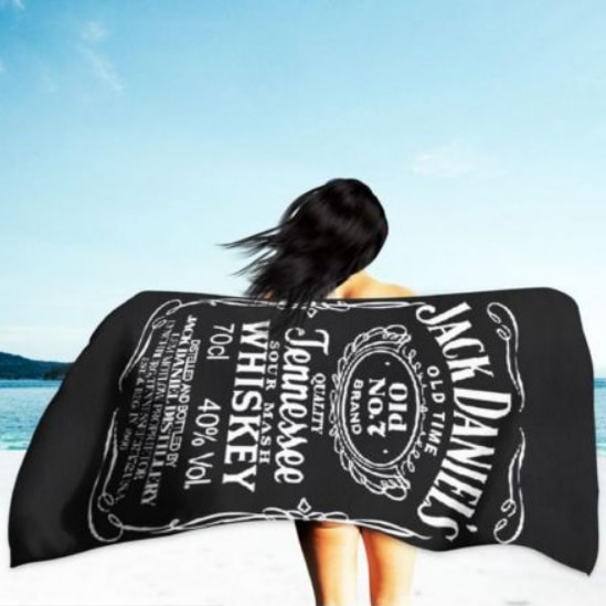 Toalla de Playa Microfibra Tradicional Jack Daniels 180 x 100 cm