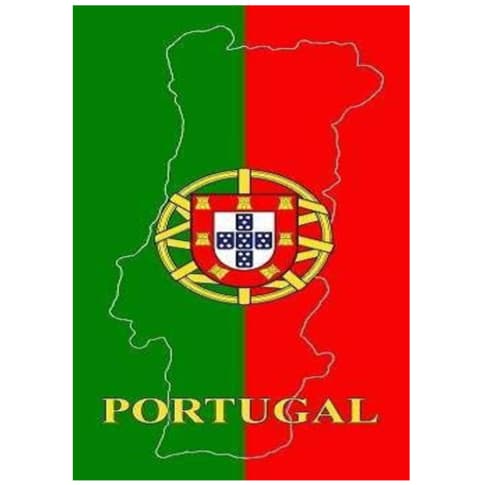 Bandeira no mapa de Portugal