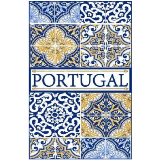 Toalha de Praia Microfibra Azulejos Portugal 180 x 100 cm