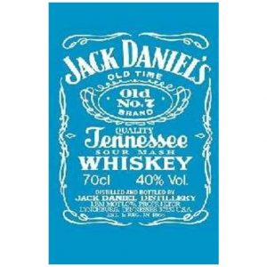 Blue-White Jack Daniels Traditional Microfiber Beach Towel 180 x 100 cm