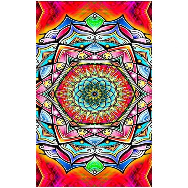 Mandala Multicolored Microfiber Beach Towel 180 x 100 cm