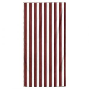 Microfiber Striped Beach Towel - Burgundy and White