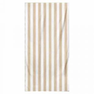 Microfiber Striped Beach Towel - Beige and White