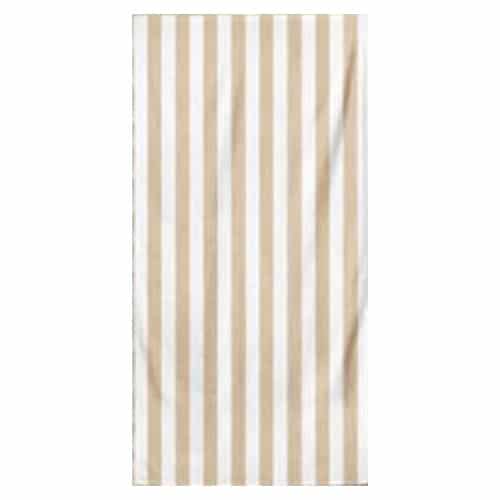 Microfiber Striped Beach Towel - Beige and White