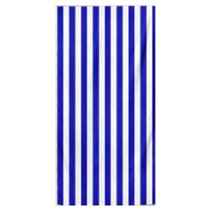 Microfiber Striped Beach Towel - Dark Blue and White