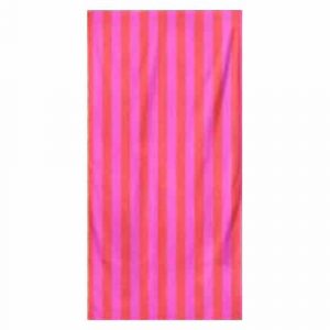 Microfiber Striped Beach Towel - Red and Pink