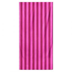 Microfiber Striped Beach Towel - Dark Pink and Light Pink
