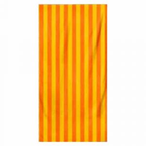 Microfiber Striped Beach Towel - Orange and Yellow
