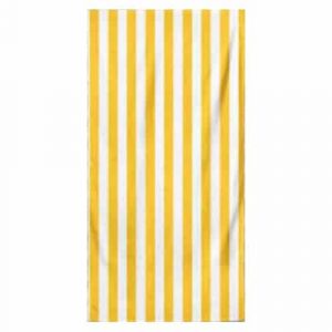 Microfiber Striped Beach Towel - Yellow and White