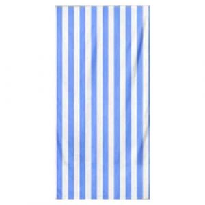 Microfiber Striped Beach Towel - Blue and White