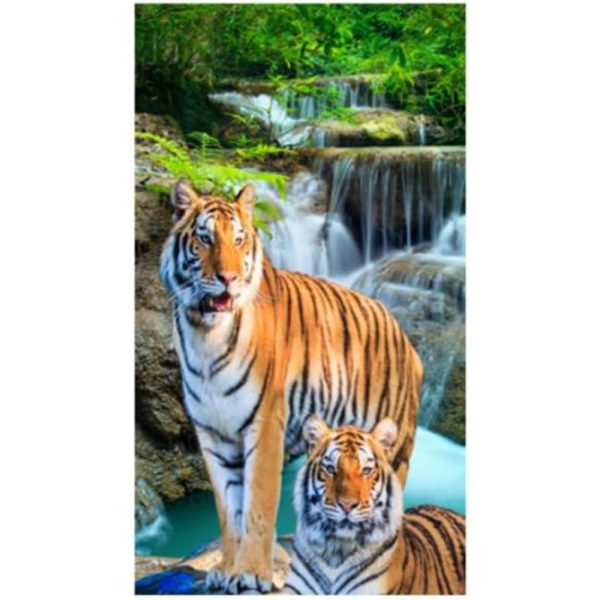 Tigers Microfiber Beach Towel 180 x 100 cm