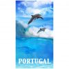 Toalha de Praia Microfibra Golfinhos Portugal 180 x 100 cm