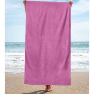 Old Pink Cotton Beach Towel