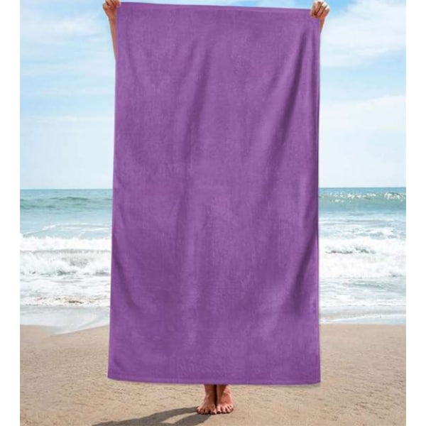 Purple Cotton Beach Towel