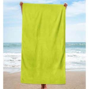 Green Cotton Beach Towel