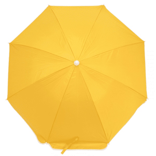 Yellow Polyester Parasol UV Protection 1.76 m