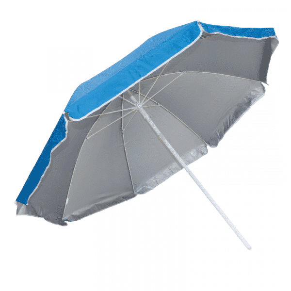 Light Blue Strong Polyester Parasol Polyester with UV Protection 1.76 m (5′ 10”)