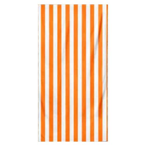 Microfiber Striped Beach Towel - Orange and White