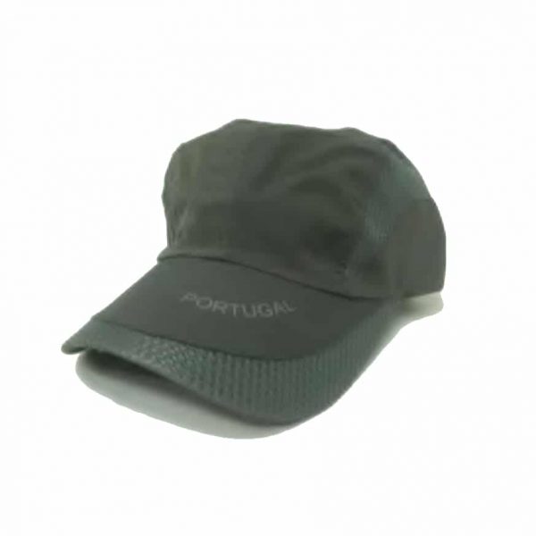 Dark Gray Nylon Cap With Small Side Letters “Portugal”