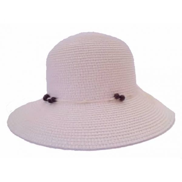 Plain Short-Brimmed Lady’s Hat with String