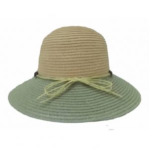 Two-Color Short Brim Lady Hat