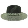 Unisex Thin Straw Hat with Ribbon with Rhombuses