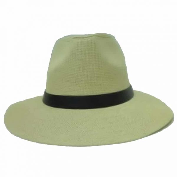 Beige Men’s Hat Flat Brim and PVC Ribbon