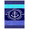 Anchor Cotton Beach Towel with Blue Stripes