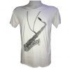 T-Shirt Branca Saxofone