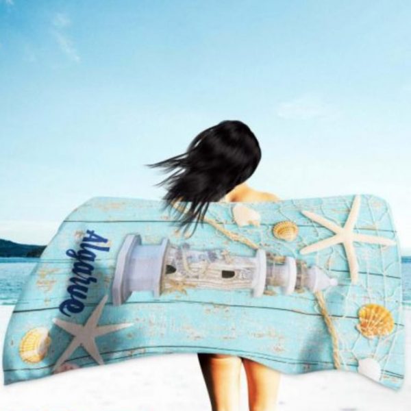 Lighthouse Algarve Microfiber Beach Towel 180 x 100 cm