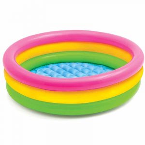 Intex Inflatable Swimming Pool with 3 Colored Rings 86 cm