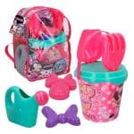 Mochila Minnie & Margarida com Conjunto de Balde de Praia e Acessórios Disney