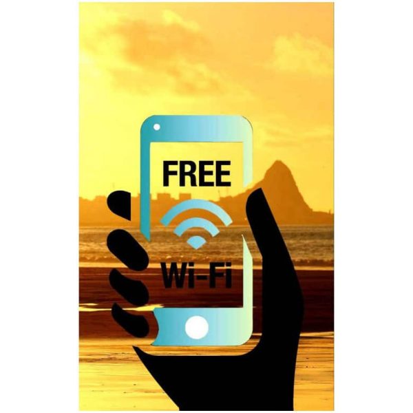 Toalha Praia Microfibra Free Wi-Fi