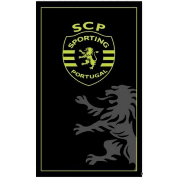 Black Licensed Sporting Clube de Portugal SCP Microfiber Beach Towel