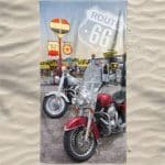 Toalha Praia Microfibra Harley Davidson Route 66
