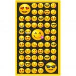 Toalha de Praia Microfibra Muitos Emojis