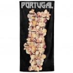 Toalha de Praia Microfibra Mapa Portugal Conchas
