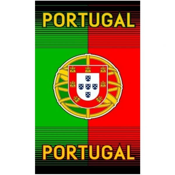 Striped Portugal Flag Microfiber Beach Towel