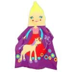Poncho de Praia Criança Poliéster Menina com Unicórnio