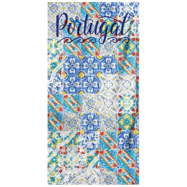 Toalha de Praia Microfibra Azulejos Gastos Portugal