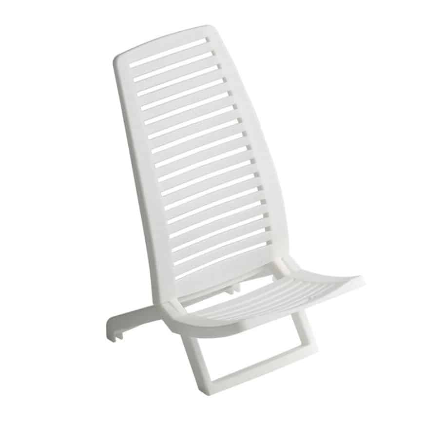 White High Back Plastic Beach Chair