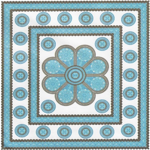 Toalla Grande India Mandala Flor Cuadrado 240 x 210 cm