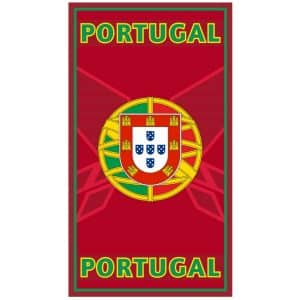 Toalha de Praia Microfibra Portugal Escudo Vermelho