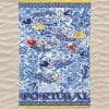 Toalla de Playa Microfibra con Sardinas y Azulejos Portugueses