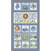 Traditional Portugal Tiles with Regions Microfiber Beach Towel