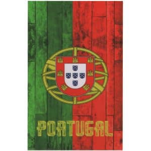 Toalla de Playa Microfibra Bandera de Portugal Tablas de Madera