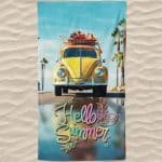 Toalha de Praia Microfibra VW Carocha Hello Summer