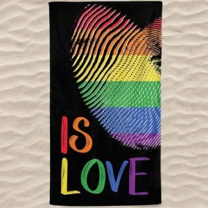 Toalha de Praia Microfibra LGBTI Is Love