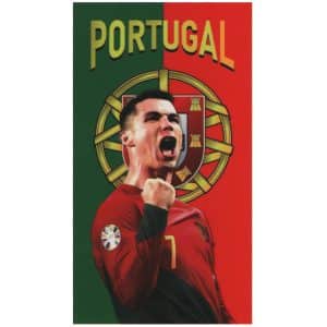 Toalha de Praia Microfibra Cristiano Ronaldo Bandeira de Portugal